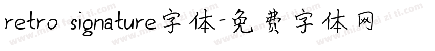 retro signature字体字体转换